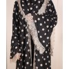 Polka Dot Abaya - Black