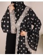 Polka Dot Abaya - Black