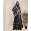 Polka Dot Abaya - Black