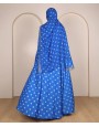 Polka Dot Abaya - Blue