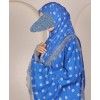Polka Dot Abaya - Blue