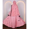Polka Dot Abaya - Pink