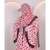 Polka Dot Abaya - Pink