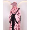 Polka Dot Abaya - Pink