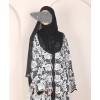 White Flower 4 Pc Set Abaya