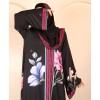 Black Floral Abaya