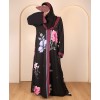 Black Floral Abaya