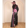 Black Floral Abaya