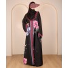 Black Floral Abaya
