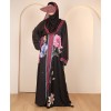 Black Floral Abaya