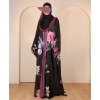 Black Floral Abaya