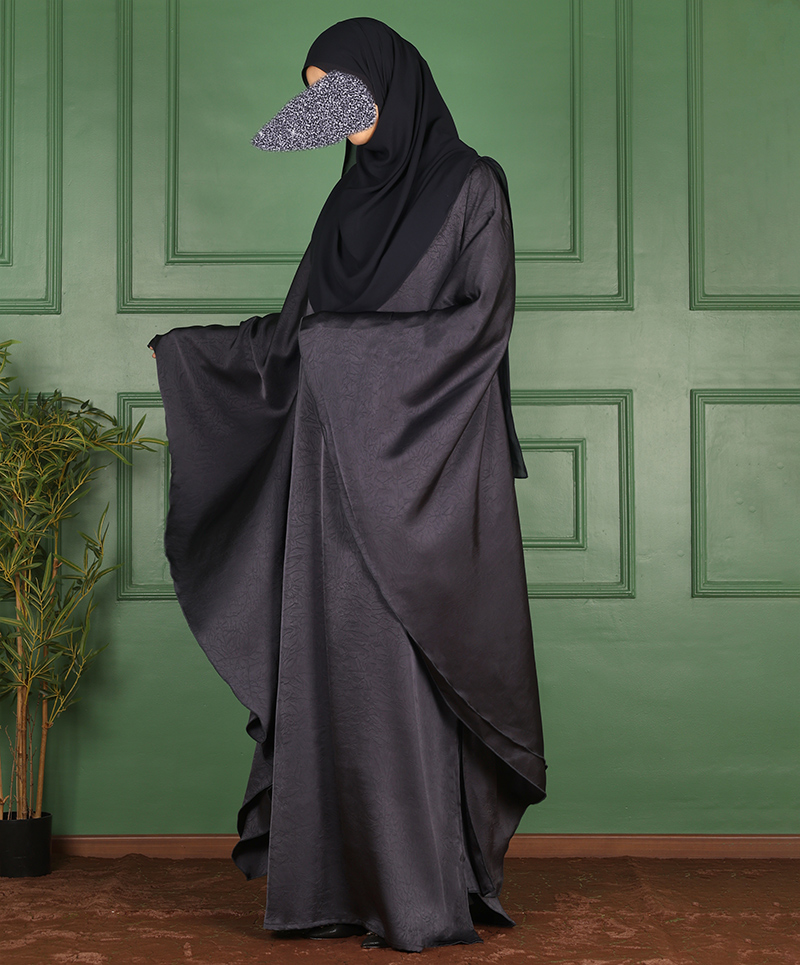 Abaya 3 Pc Set - Deep Navy Blue