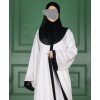 Satin Abaya Set – Black & White