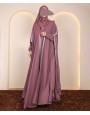 Lilac Diamond 4 Pc Set Abaya