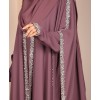Lilac Diamond 4 Pc Set Abaya