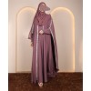 Lilac Diamond 4 Pc Set Abaya