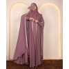 Lilac Diamond 4 Pc Set Abaya