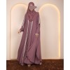 Lilac Diamond 4 Pc Set Abaya