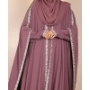 Lilac Diamond 4 Pc Set Abaya
