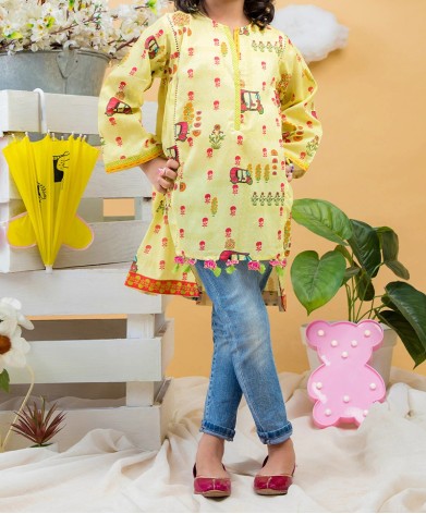 YELLOW STITCHED 1PC STITCH KURTI