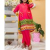 RED WALK PRINTED 2PC STITCHED SUIT