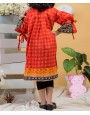 PEACH ROSE STITCHED 1PC KURTI