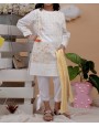 GIRLS LAWN PRINTED 3PC STITCHED SUIT