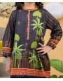 Black Garden Printed 2Pc Stitched Suit