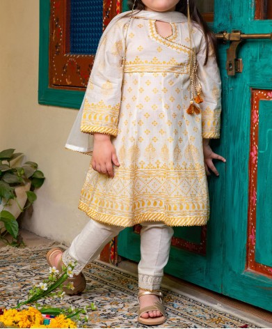 PARISA SEMI FORMAL GIRLS 3PC STITCHED SUIT