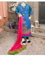 DUSKY FLORAL TEEN GIRLS 2PC STITCHED SUIT