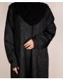 Abaya 3 Pc Set (Slv Lace)  - Black