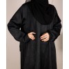 Abaya 3 Pc Set (Slv Lace)  - Black