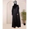 Abaya 3 Pc Set (Slv Lace)  - Black