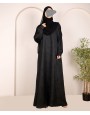 Abaya 3 Pc Set (Slv Lace)  - Black