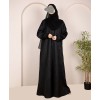 Abaya 3 Pc Set (Slv Lace)  - Black