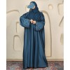 Teal Bisht 4 Pc Set Abaya