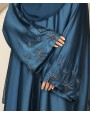 Teal Bisht 4 Pc Set Abaya