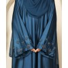 Teal Bisht 4 Pc Set Abaya