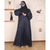 Anaaqa 3Pc Set Abaya - Midnight Blue
