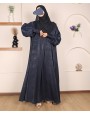 Anaaqa 3Pc Set Abaya - Midnight Blue
