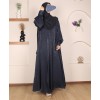 Anaaqa 3Pc Set Abaya - Midnight Blue