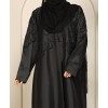 Bridal Rose Abaya - Black