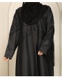 Bridal Rose Abaya - Black