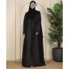 Bridal Rose Abaya - Black
