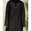 Bridal Rose Abaya - Black