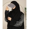 Leaf 3 Pc Set Abaya - Black