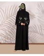 Multi Flower 3Pc Set Abaya
