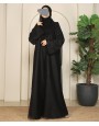 Organza Black Drop Abaya