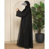 Organza Black Drop Abaya