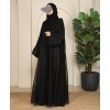 Organza Black Drop Abaya